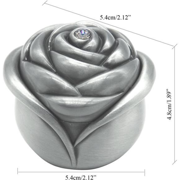 Vintage Rose Flower Style Antique Women Trinket Jewelry GiftBox Necklace Earring - Picture 7 of 7